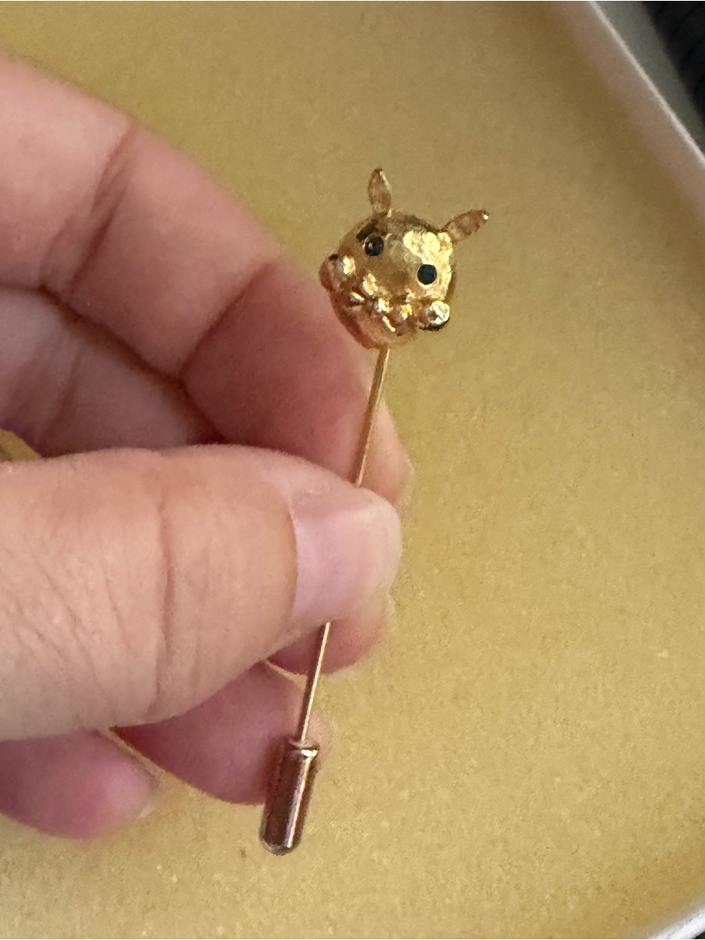 4/$100 Gold Tone Small Pet Decorative Stick Pin - Gold